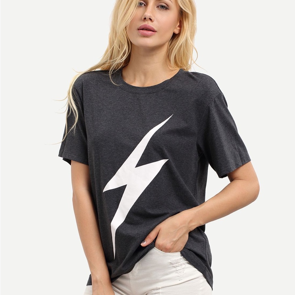 SHEIN lightning bolt Tee-Shirt